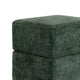 Kris Ottoman Stool with Hidden Storage | Gold Base | Green Chenille