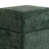 Kris Ottoman Stool with Hidden Storage | Gold Base | Green Chenille