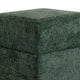 Kris Ottoman Stool with Hidden Storage | Gold Base | Green Chenille