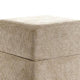 Kris Ottoman Stool with Hidden Storage | Gold Base | Silver Gray Chenille