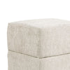 Kris Ottoman Stool with Hidden Storage | Gold Base | Beige Chenille