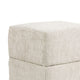Kris Ottoman Stool with Hidden Storage | Gold Base | Beige Chenille