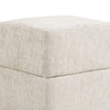 Kris Ottoman Stool with Hidden Storage | Gold Base | Beige Chenille