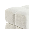 Anne Ottoman Stool with Storage | Gold Base | Beige Biscuit Tufted Fabric