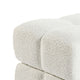 Anne Ottoman Stool with Storage | Gold Base | Beige Biscuit Tufted Fabric