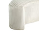 Greta Storage Bench with Ribbed Design | Hidden Storage | White Corduroy