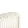 Greta Storage Bench with Ribbed Design | Hidden Storage | White Corduroy