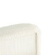 Greta Storage Bench with Ribbed Design | Hidden Storage | White Corduroy