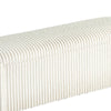 Greta Storage Bench with Ribbed Design | Hidden Storage | White Corduroy