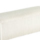 Greta Storage Bench with Ribbed Design | Hidden Storage | White Corduroy