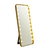 Samie LED Floor Mirror with Bluetooth | Touch Control | Gold Metal 32x71