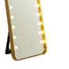 Samie LED Floor Mirror with Bluetooth | Touch Control | Gold Metal 32x71
