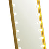 Samie LED Floor Mirror with Bluetooth | Touch Control | Gold Metal 32x71