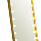 Samie LED Floor Mirror with Bluetooth | Touch Control | Gold Metal 32x71