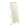 Samie LED Floor Mirror with Bluetooth | Touch Control | White Metal 32x71