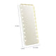 Samie LED Floor Mirror with Bluetooth | Touch Control | White Metal 32x71