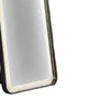 Madie Floor Mirror with LED Lights | Bluetooth Speaker | Black Metal 32x71