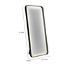 Madie Floor Mirror with LED Lights | Bluetooth Speaker | Black Metal 32x71
