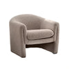 Danie Accent Armchair with U-Shaped Frame | Mushroom Boucle Fabric