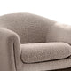 Danie Accent Armchair with U-Shaped Frame | Mushroom Boucle Fabric