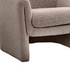 Danie Accent Armchair with U-Shaped Frame | Mushroom Boucle Fabric