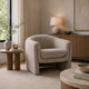 Danie Accent Armchair with U-Shaped Frame | Mushroom Boucle Fabric
