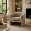 Danie Accent Armchair with U-Shaped Frame | Mushroom Boucle Fabric