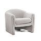 Danie Accent Armchair with U-Shaped Frame | White Boucle Fabric