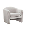 Danie Accent Armchair with U-Shaped Frame | White Boucle Fabric