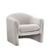 Danie Accent Armchair with U-Shaped Frame | White Boucle Fabric