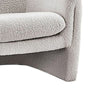 Danie Accent Armchair with U-Shaped Frame | White Boucle Fabric