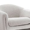 Danie Accent Armchair with U-Shaped Frame | White Boucle Fabric