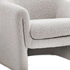 Danie Accent Armchair with U-Shaped Frame | White Boucle Fabric