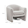 Danie Accent Armchair with U-Shaped Frame | White Boucle Fabric