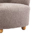 Mica Accent Chair with Sloped Arms | Wooden Ball-Feet | Mushroom Boucle