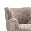 Mica Accent Chair with Sloped Arms | Wooden Ball-Feet | Mushroom Boucle