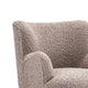 Mica Accent Chair with Sloped Arms | Wooden Ball-Feet | Mushroom Boucle