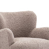 Mica Accent Chair with Sloped Arms | Wooden Ball-Feet | Mushroom Boucle