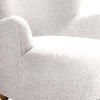 Mica Accent Chair with Sloped Arms | Wooden Ball-Feet | White Boucle