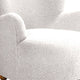 Mica Accent Chair with Sloped Arms | Wooden Ball-Feet | White Boucle