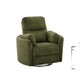 Bela Power Glider Recliner Swivel Chair | Eucalyptus Wood | Green Fabric