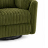 Bela Power Glider Recliner Swivel Chair | Eucalyptus Wood | Green Fabric