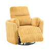Bela Power Glider Recliner Chair with Swivel | Eucalyptus Wood | Yellow Fabric