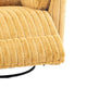 Bela Power Glider Recliner Chair with Swivel | Eucalyptus Wood | Yellow Fabric