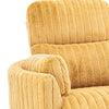 Bela Power Glider Recliner Chair with Swivel | Eucalyptus Wood | Yellow Fabric