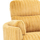 Bela Power Glider Recliner Chair with Swivel | Eucalyptus Wood | Yellow Fabric