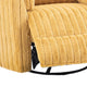 Bela Power Glider Recliner Chair with Swivel | Eucalyptus Wood | Yellow Fabric