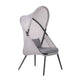 Avery Foldable Mesh Lounge Chair | Set of 2 | Gray Cushion | Black Metal