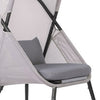 Avery Foldable Mesh Lounge Chair | Set of 2 | Gray Cushion | Black Metal