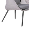 Avery Foldable Mesh Lounge Chair | Set of 2 | Gray Cushion | Black Metal